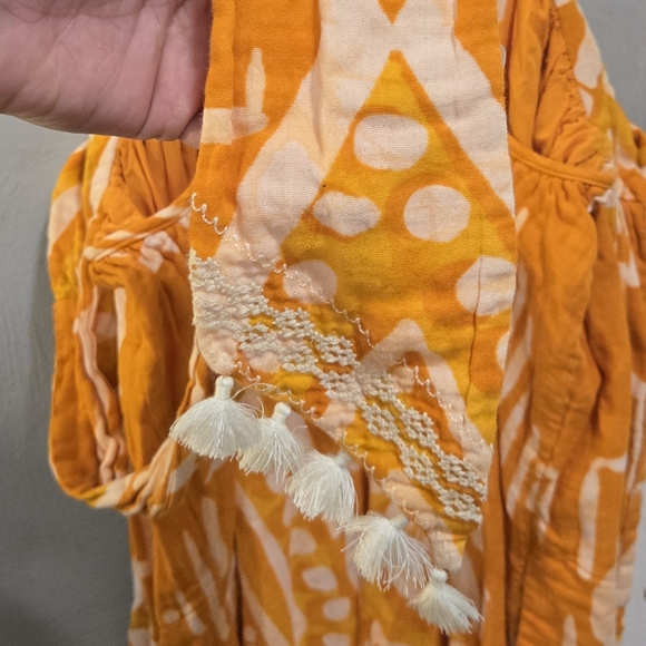 Anthropologie• Orange Pleated Wide Leg Women's Jumpsuit. Sz 4 - Picture 6 of 16